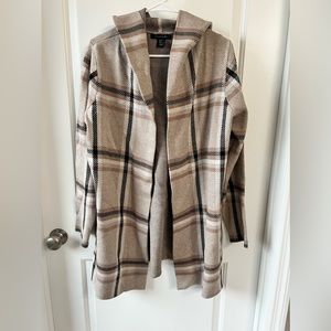 Plaid sweater jacket